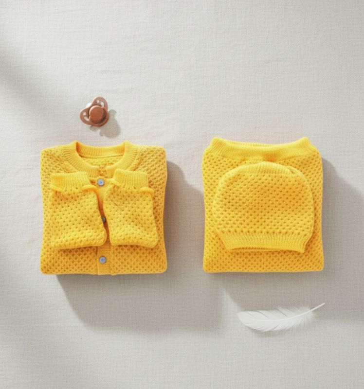 Woolen Knitted Clothes for Newborn Baby Boys and Girls (6-12 Months)