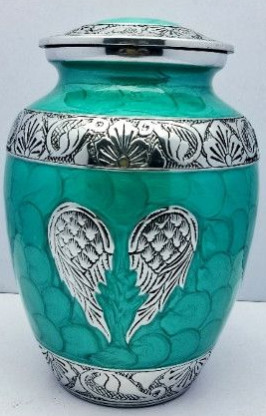 Printed Polished Aluminium Urns for Decoration Use