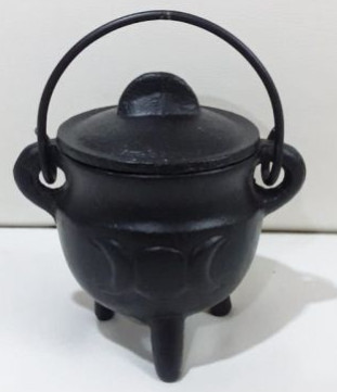 Cast Iron Cauldron ( Tripple Moon), Color : Black for Kitchen Use
