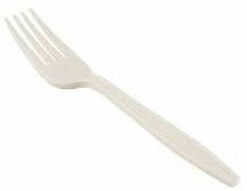 Areca Leaf Disposable Fork, Color : Natural Light Brown