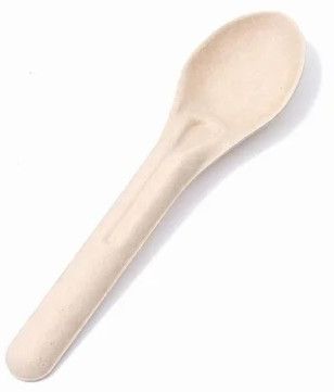 Sugarcane Bagasse Disposable Spoon, Color : Natural Off-White