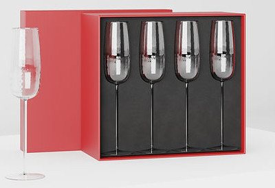 Champagne Flute Glasses, Brand Name : Sottile Cru, Form : Liquid