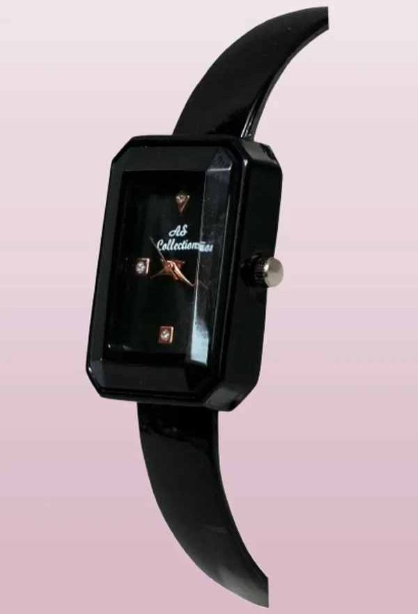 Black Stainless Steel Ladies Wrist Watch
