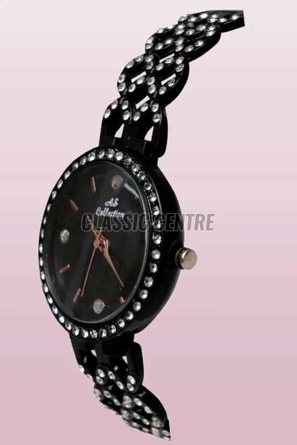Black Diamond Analog Watch For Women
