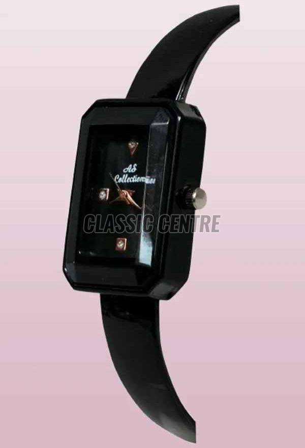 Black Stainless Steel Ladies Wrist Watch