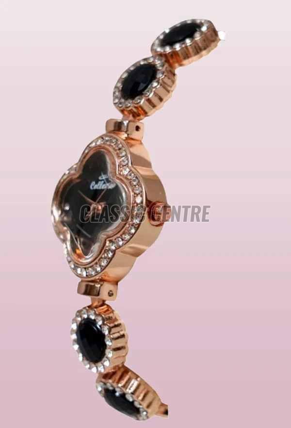 Rose Gold Women Analog Watch with Steel Band
