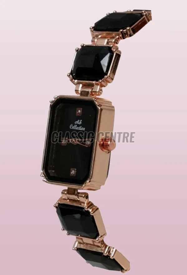 Square Shape Women Steel Strap Analog Watch