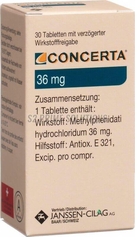 36mg Concerta Methyphenidate ER Tablet
