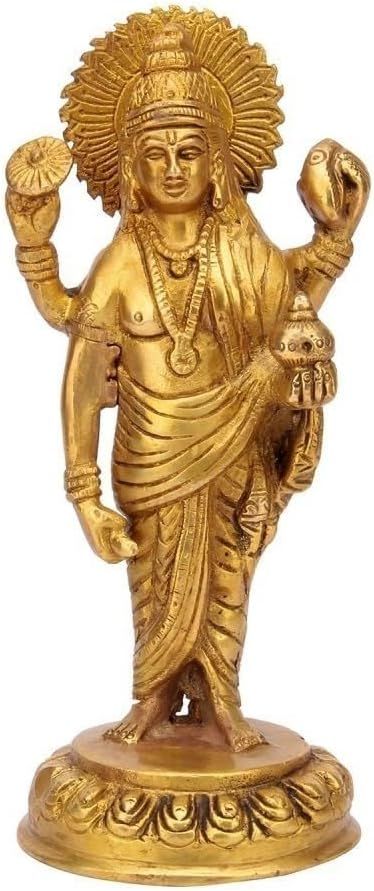 Brass Dhanvantri Statue
