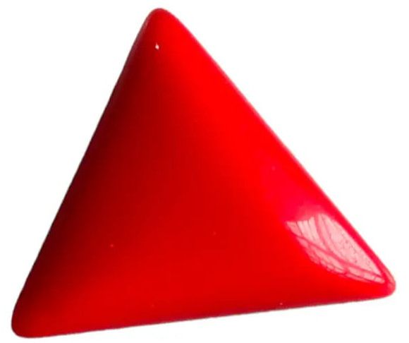 Triangle Red Coral Gemstone