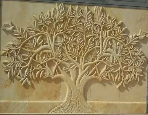 Tree of Life Sandstone Wall Panel