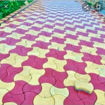 Plain Damru Paver Block, Color : Grey Red for Construction