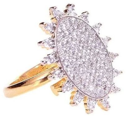 Metal Polished Artificial Stone Work Imitation Ring