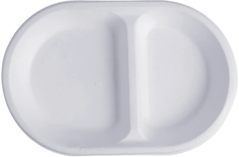 Bagasse 2-COMP Snack Plate