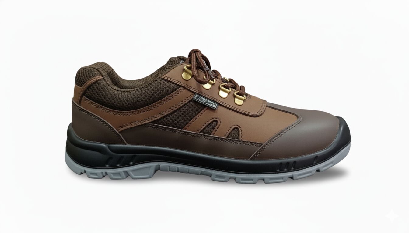 Leather Brown Safety SHOES-1526DD
