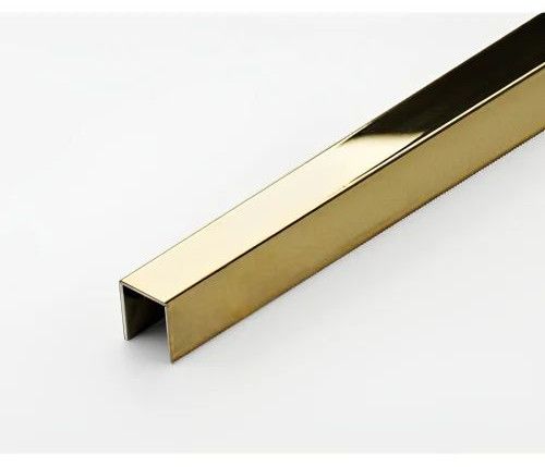 Golden Stainless Steel U Channel, Standard : 202 Grade