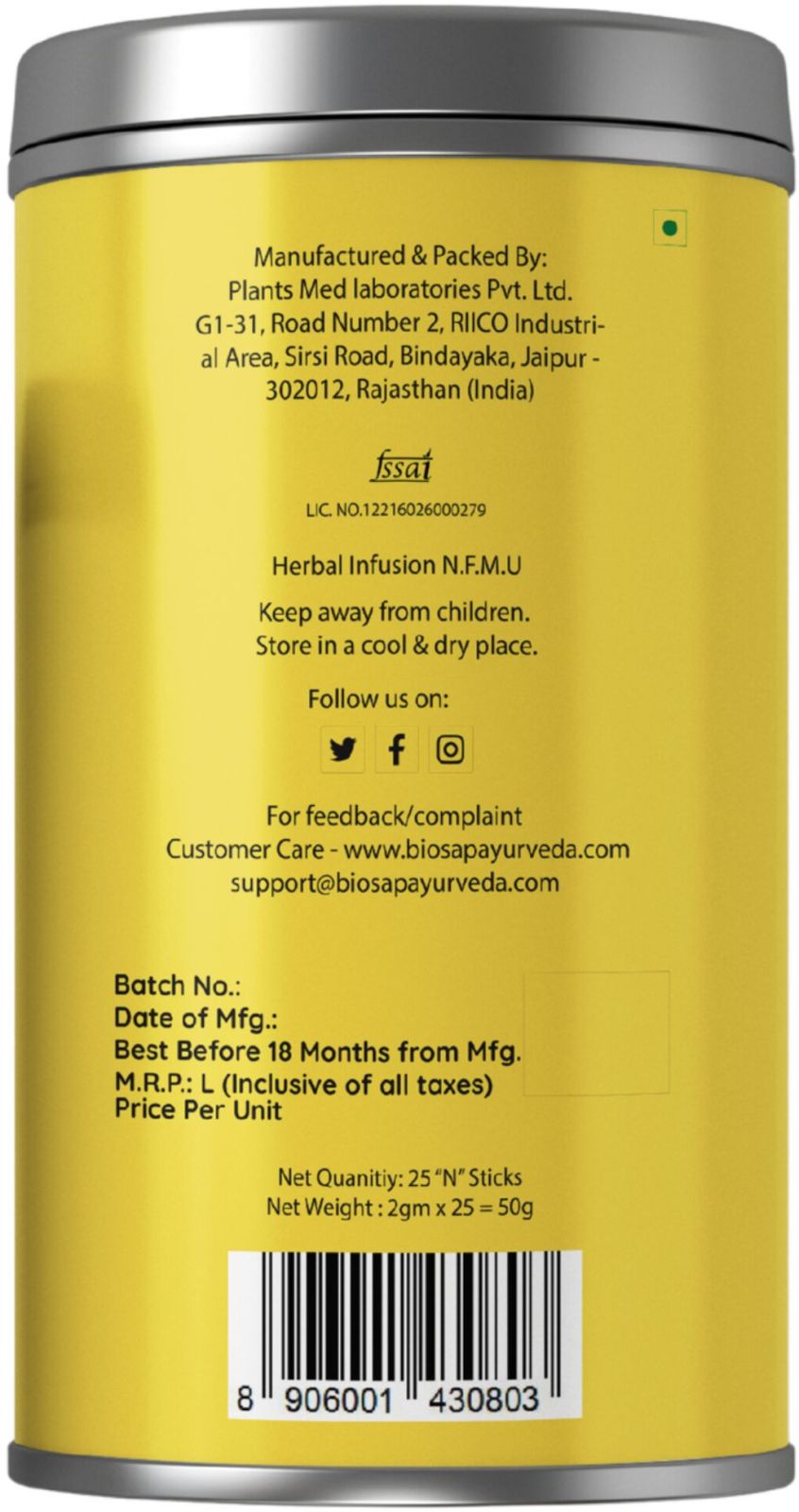 Calm Mingle Chamomile Ginger Mint Herbal Tea