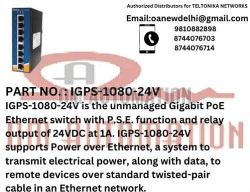 ORING IGPS-1080-24V Series Industrial 8-port unmanaged Gigabit PoE Ethernet switch