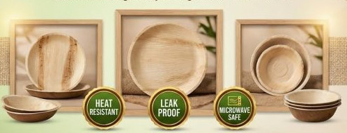 Polished Areca Plates, Color : Natural Color for Serving Food