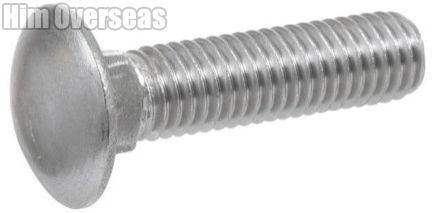 Polished Metal Carriage Bolt, Shape : Round