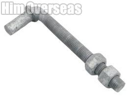 Polished Metal J Bolt, Color : Grey for Industrial