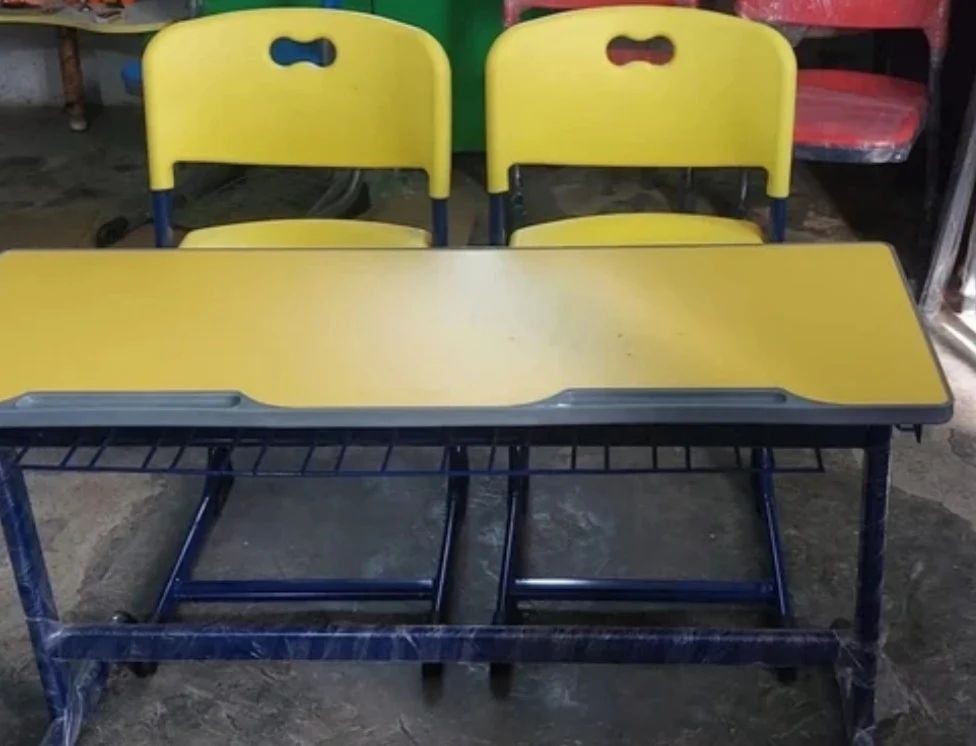 2 Seater School Desk and Chari Set