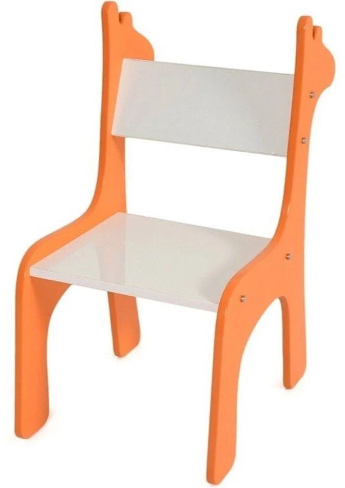 Orange Giraffe Shaped Wooden Chair