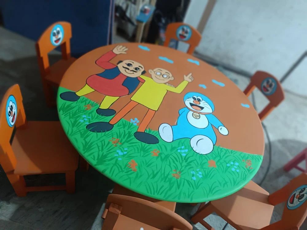 Wooden Preschool Activity Center Table