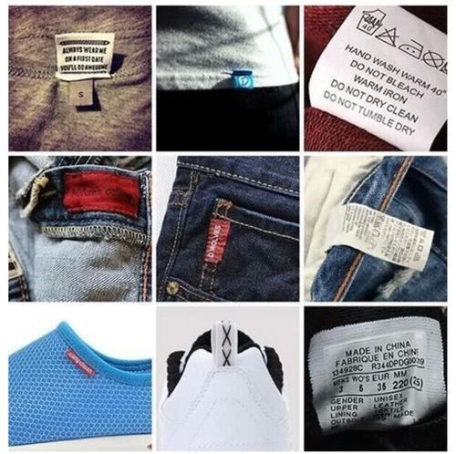 Cotton Computerized Printed Labels for Industrial