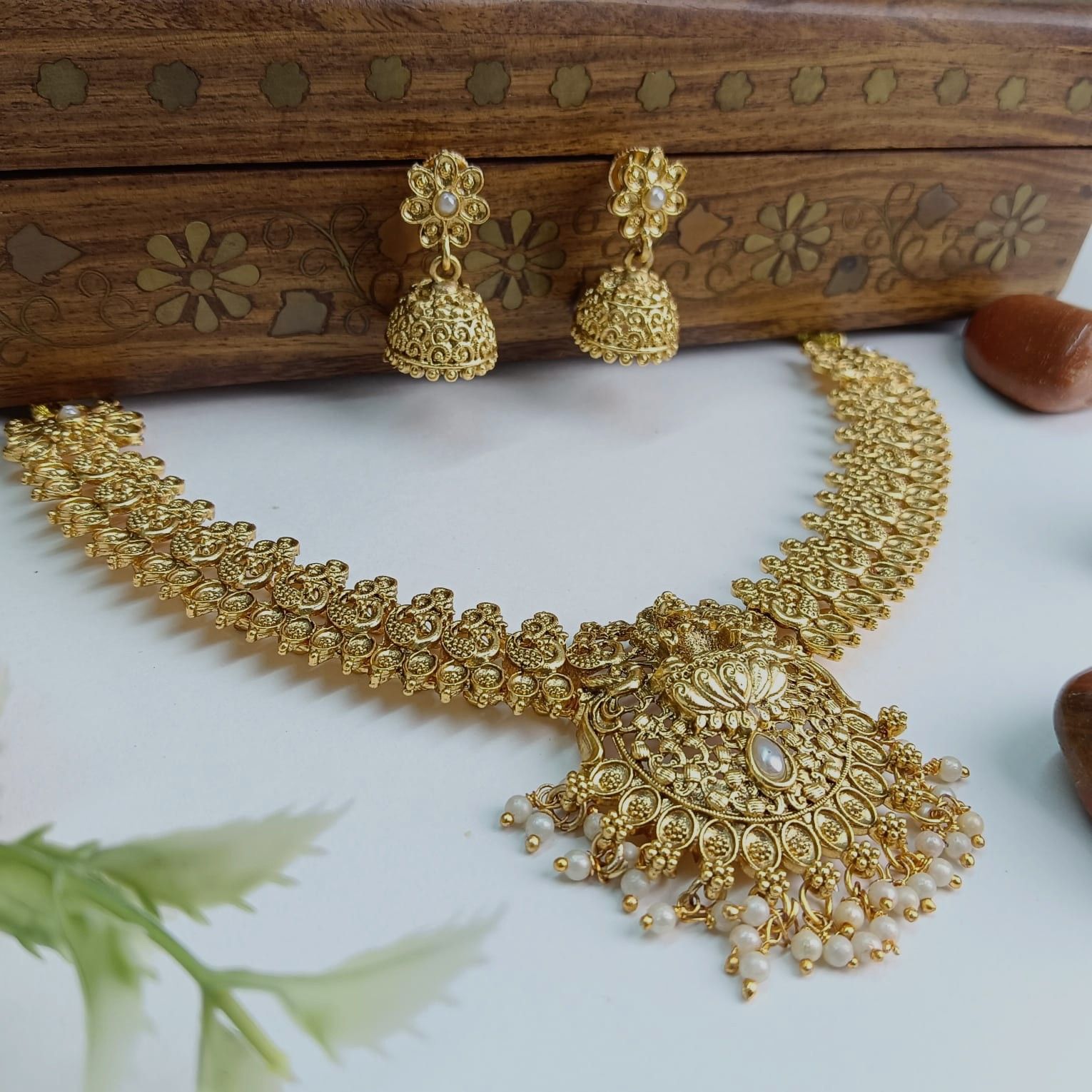 Elegant South Indian Temple Jewelry