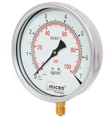 Pressure Guage, Color : Silver