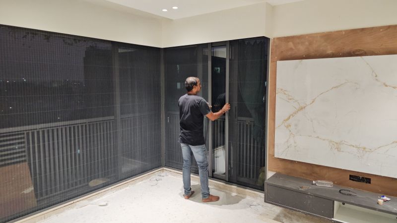 Detachable Pleated Mesh Double Shutter