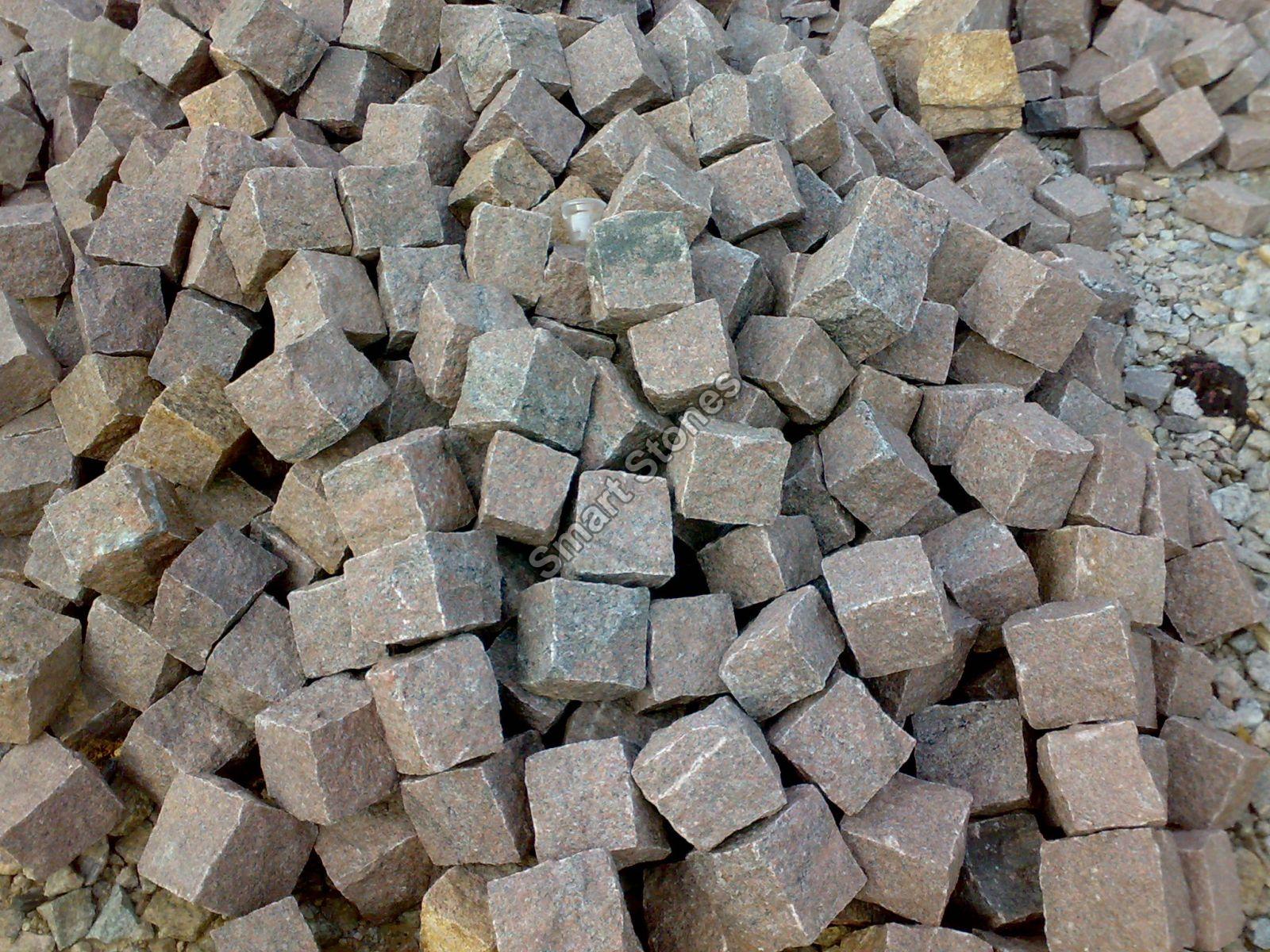 Pink Granite Cobble Stone