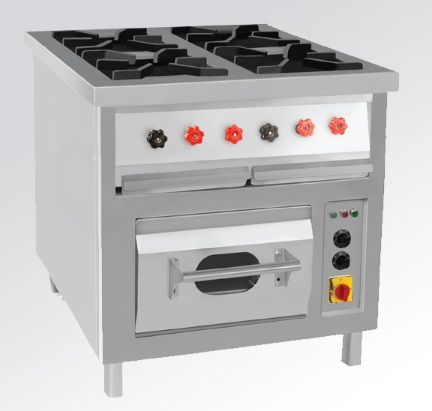 304 Grade Stainless Steel Cooking Range with Oven