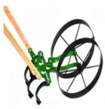 Double Wheel Hoe with Brush Cutter Attached