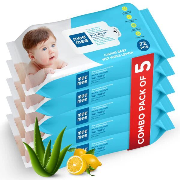 Caring Baby Wet Wipes with Lemon Fragrance