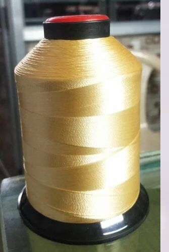 Dyed Yellow Polyester Embroidery Thread, Brand Name : Power Exim