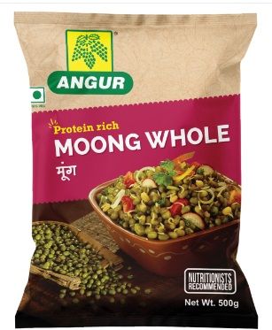 Green Gram Angur Moong Whole Dal, Net Weight : 500g