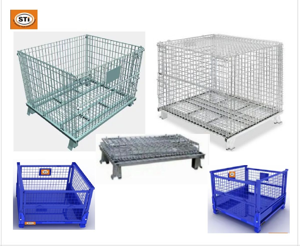Collapsible Cage Pallet - Logistic Pallet - Reteintion Cage Pallet