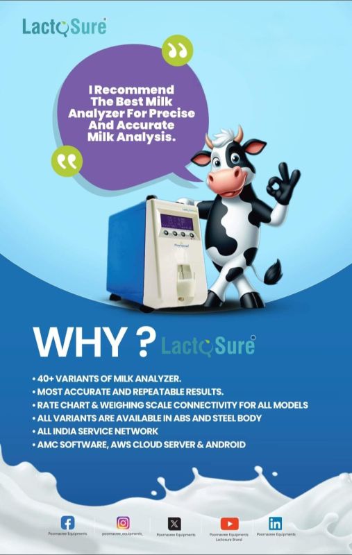 Lactosure Eco Ultrasonic Milk Analyser without Solar Powered