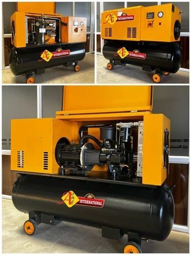 10 HP Tank Mounted Industrial Screw Air Compressor