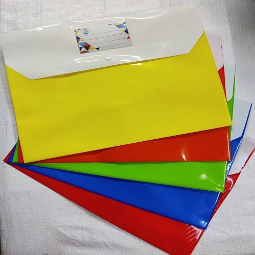 A4 Plastic Button File Folder