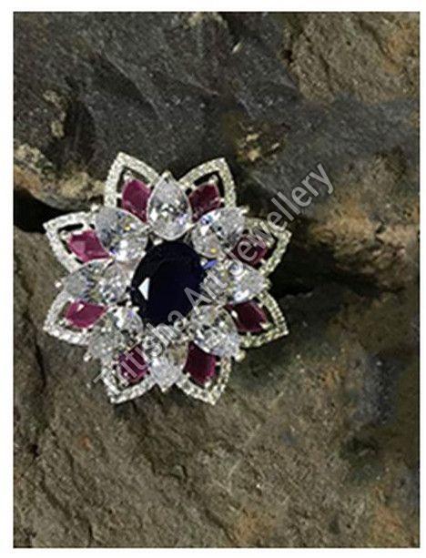 Floral American Diamond Fashion Ring