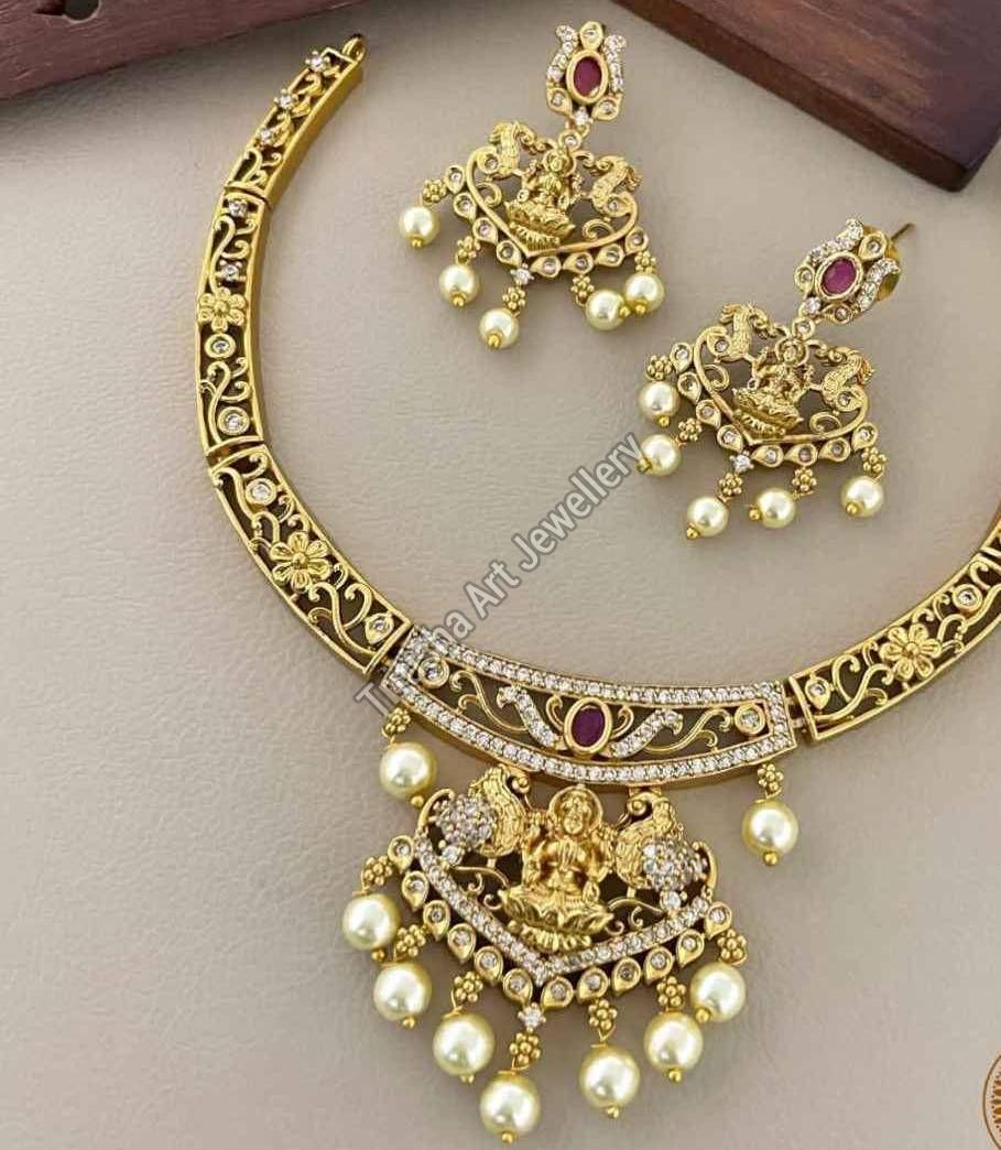 Gold Plated Choker Necklace Set
