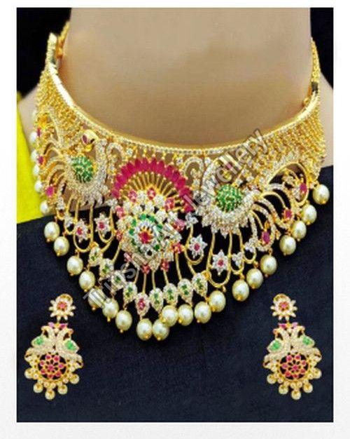 Pearl Embellished Ethnic Necklace Set
