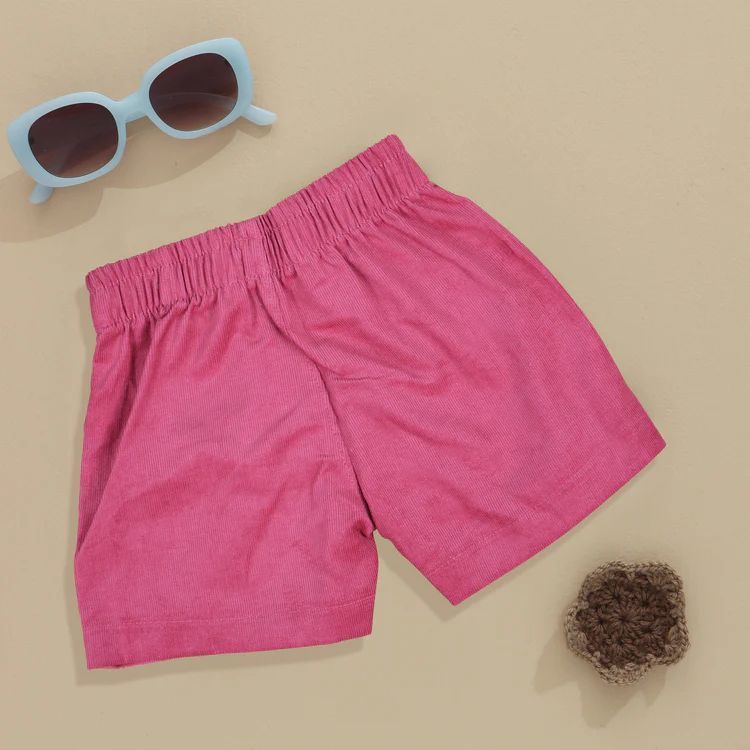 Boys Pink Minimalist Cotton Shorts