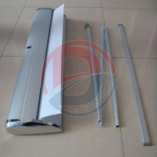 Semi Crome Aluminium Flex Roll Up Standee