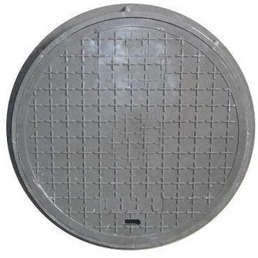 Gray Round Concrete Manhole Cover