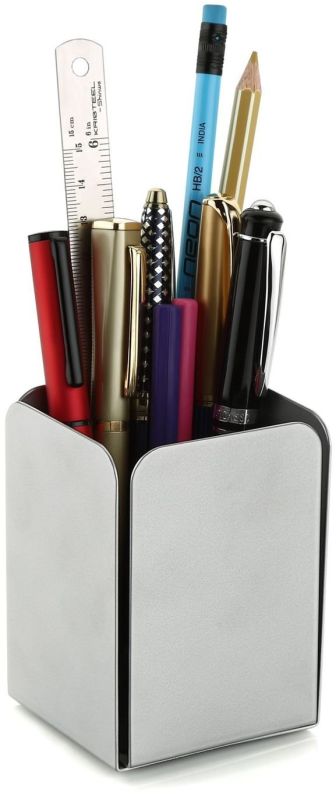 Grey Metal Pen Holder