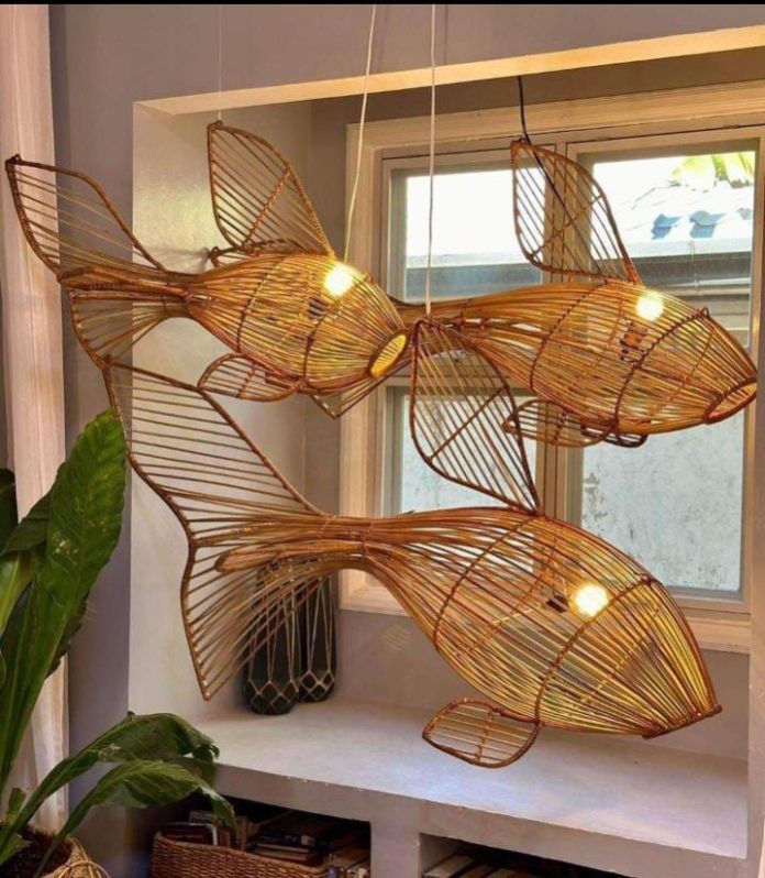 Bamboo Fish Shape Lamp